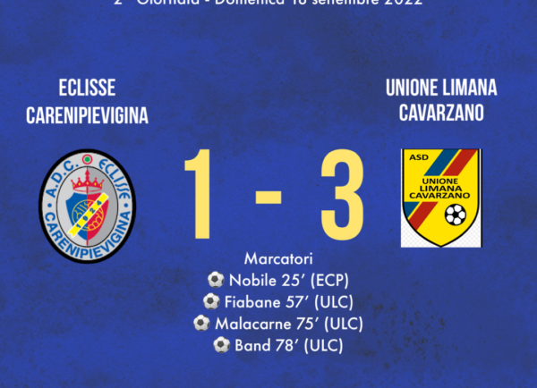 Eccellenza: sconfitta in casa per 1-3 contro l’Unione Limana Cavarzano