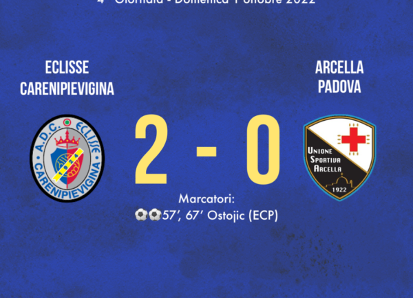 Eccellenza: prima vittoria in campionato per l’Eclisse Carenipievigina che in casa fa 2-0 sull’Arcella Padova
