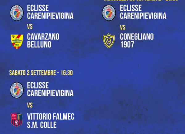 Coppa Italia Eccellenza: si parte domenica 27 agosto contro il Cavarzano Belluno.