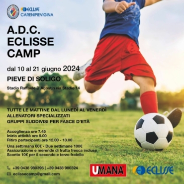 ECLISSE CAMP: dal 10 al 21 giugno 2024 per ragazzi e ragazze delle annate dal 2018 al 2011